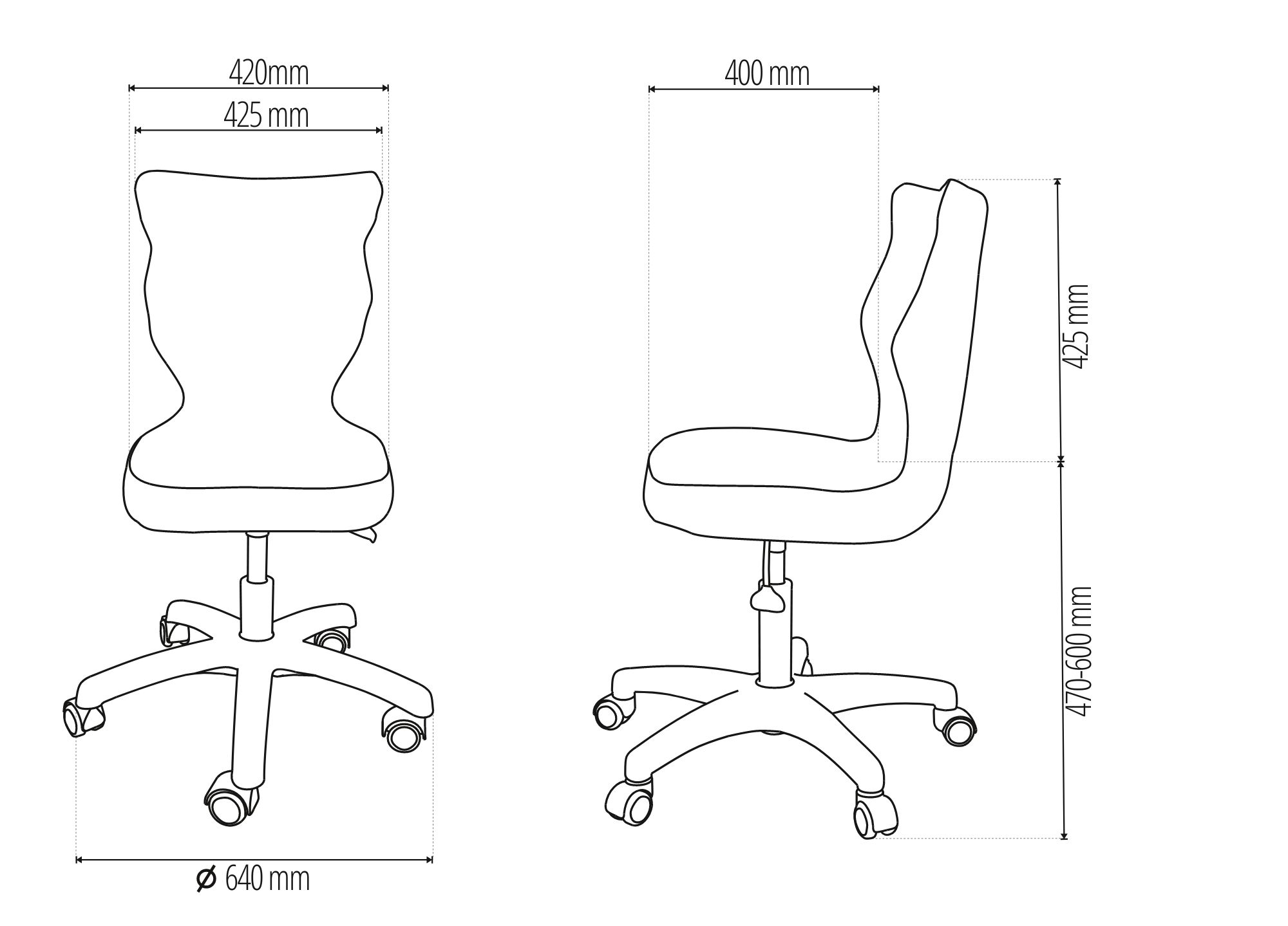 Krzesło młodzieżowe Petit czarny Velvet 03 rozmiar 6 - NA-A-6-B-A-VT03