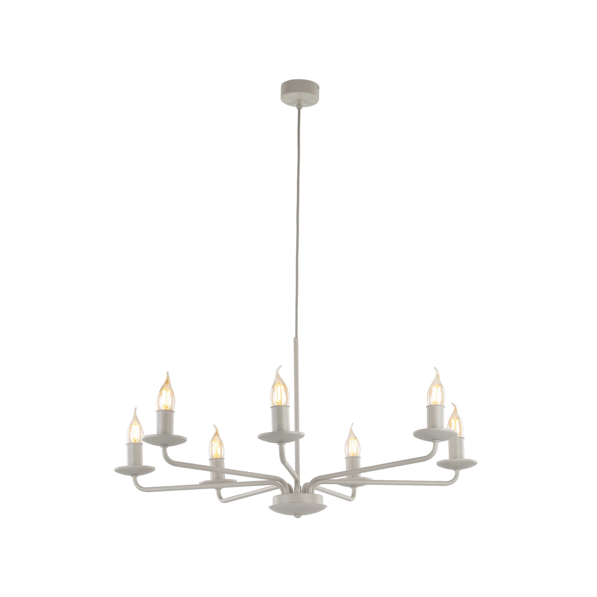 Lampa wisząca LIMAL beżowa metalowa 86x72cm - TK_10254