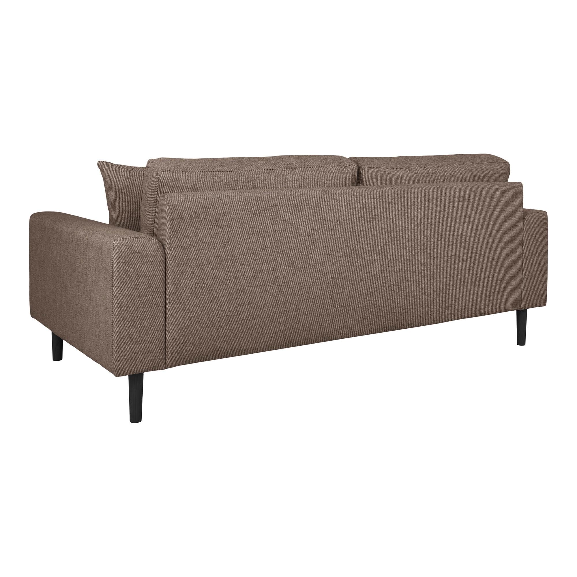 Sofa wypoczynkowa 2,5-osobowa LIDO - brązowa, czane nóżki - 1301804