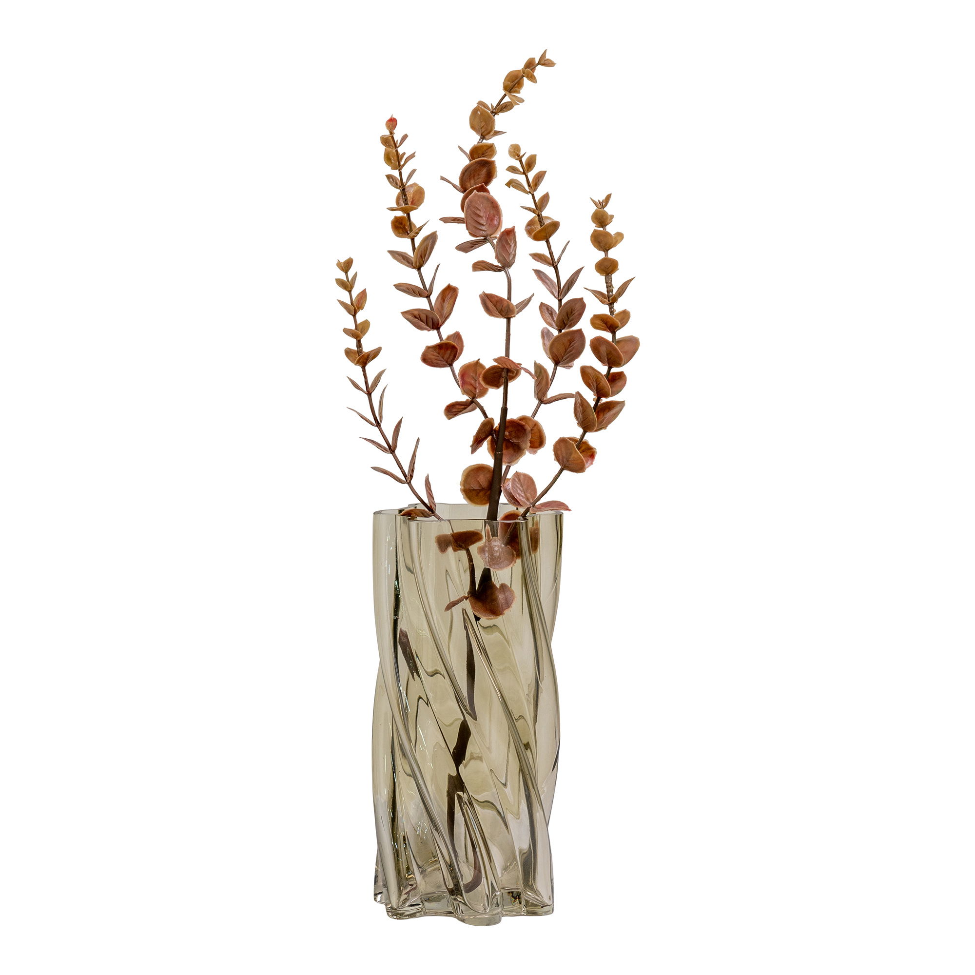 Wazon ze szkła VASE szkło dmuchane VASE fi12x25 cm transparentny - 4441379