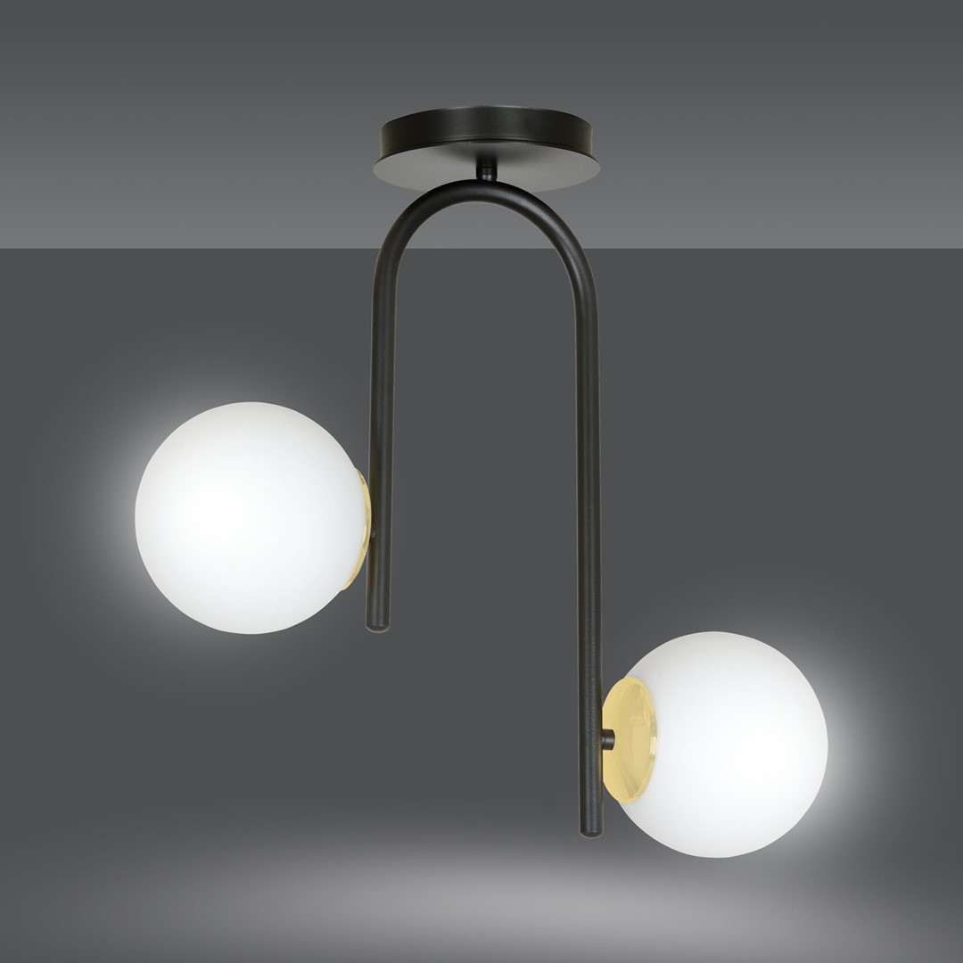 Lampa sufitowa RAGNAR Czarny/Złoty 1032/2 - 1032/2