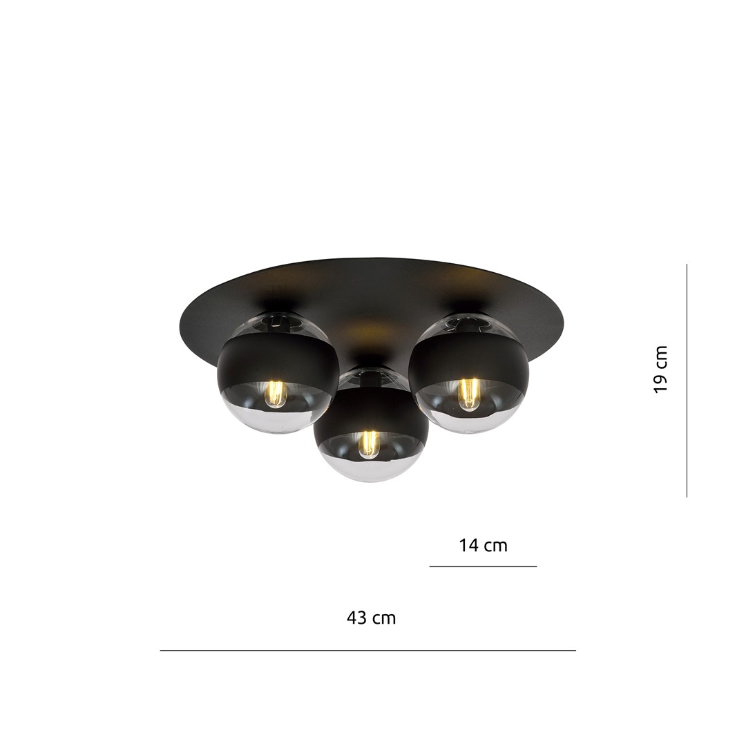 Lampa sufitowa  SOLAR Czarny 1129/3 - 1129/3