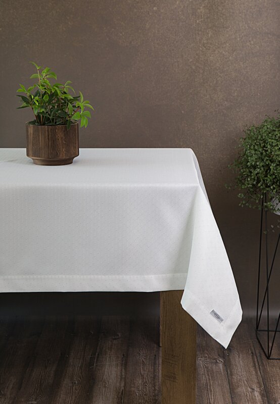 OBRUS ELLEN 140 X 220 CM BIAŁY