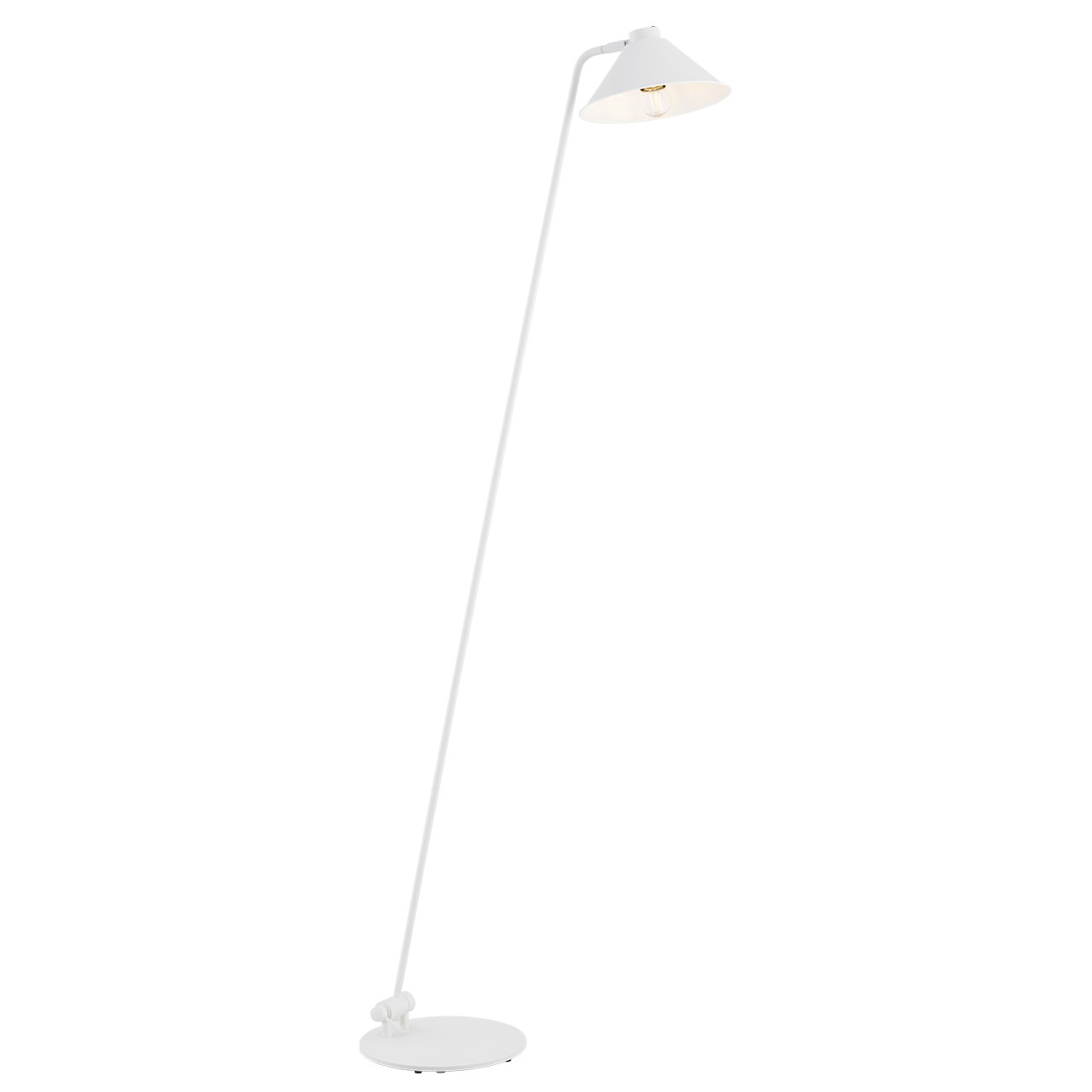 Lampa podłogowa GABIAN metalowa biała z regulacją 168 cm