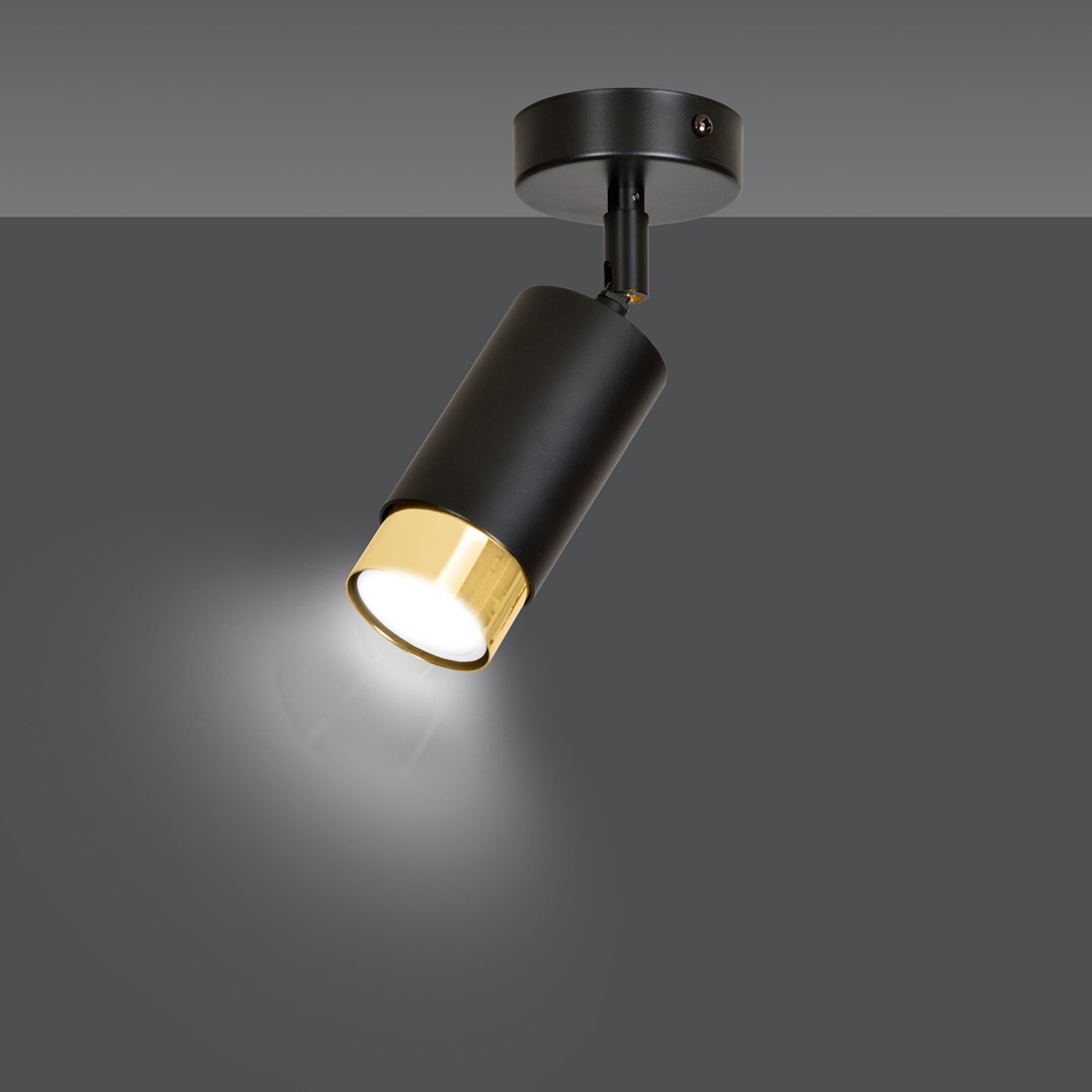 Lampa sufitowa HIRO Czarny/Złoty 965/1 - 965/1
