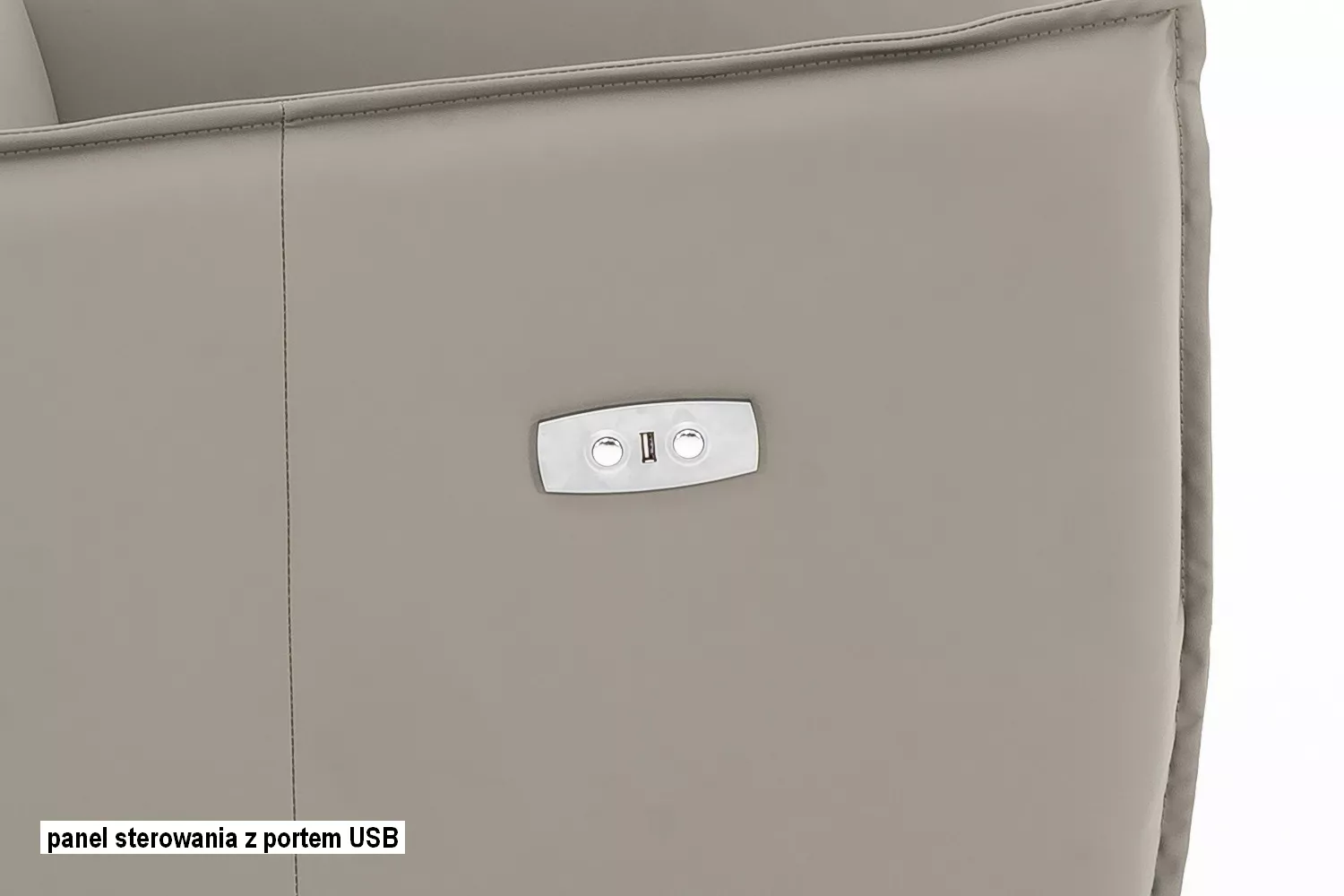 FOTEL obrotowy, rozkładany elektrycznie ( USB ) - NOTOS skóra syntetyczna BEŻ TAP.216 - NOTOSSSBE