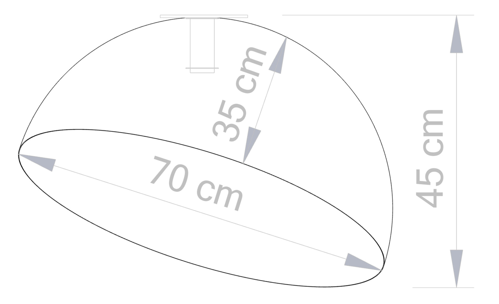 Sfera 70 plafon biały/miedziany - SI_32460