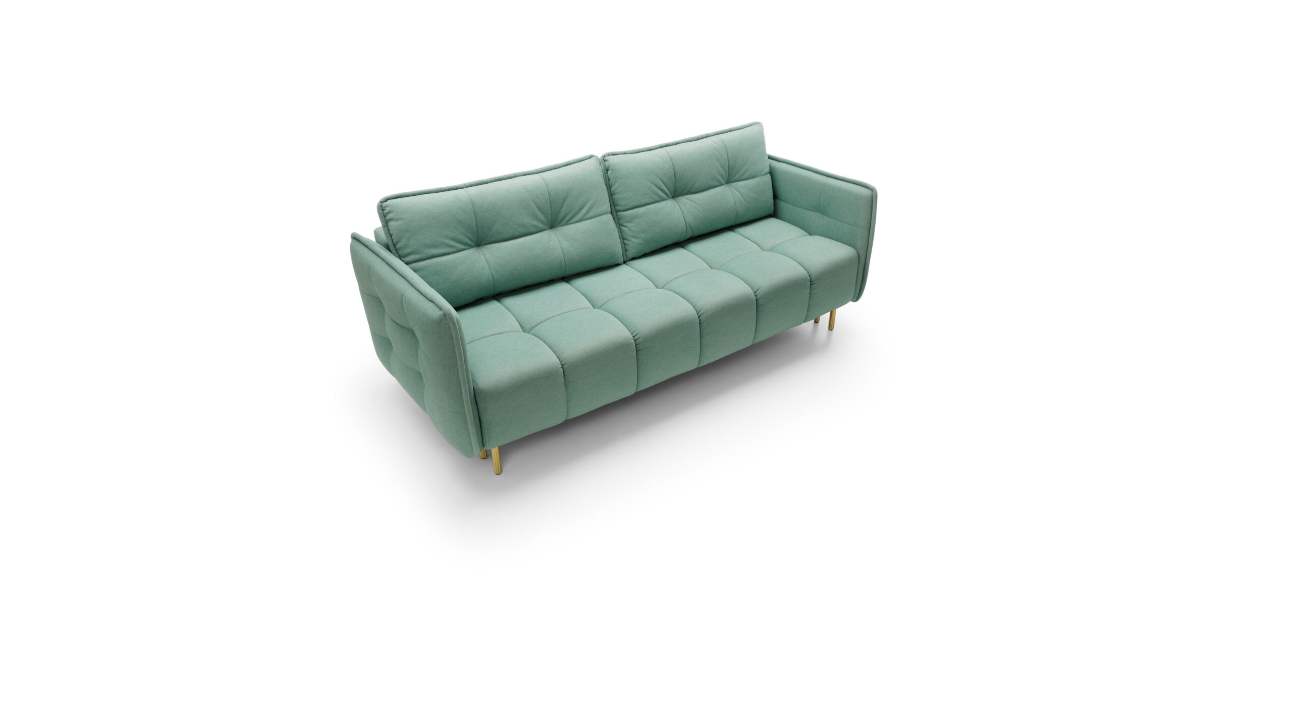 Sofa rozkładana CAVOLA GOLD funkcja spania - tkanina Castel 34 miętowy - CAVOLA_SOF_CASTEL34