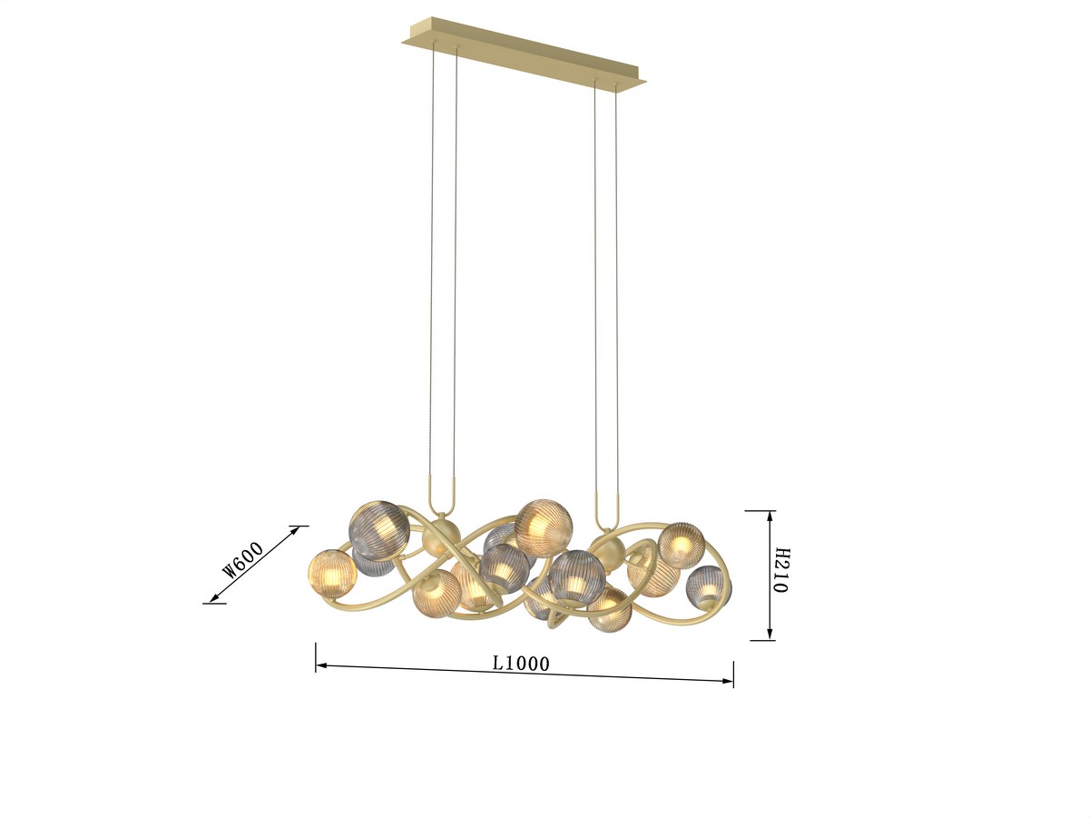 METZ - Lampa wisząca 14-pł. - 7015-1404