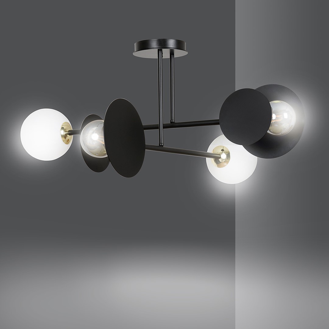 Lampa sufitowa MINERVA Czarny 612/4 - 612/4
