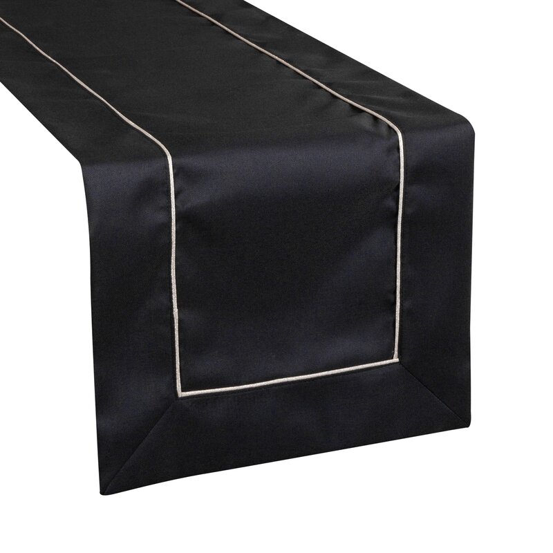 OBRUS MADELE 40 X 200 CM CZARNY - EU_392528