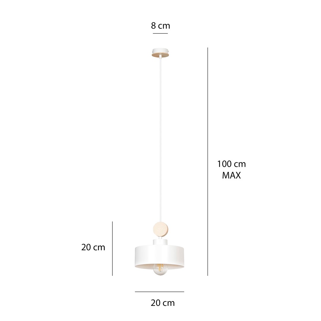 Lampa wisząca TUNISO Biały 583/1 - 583/1