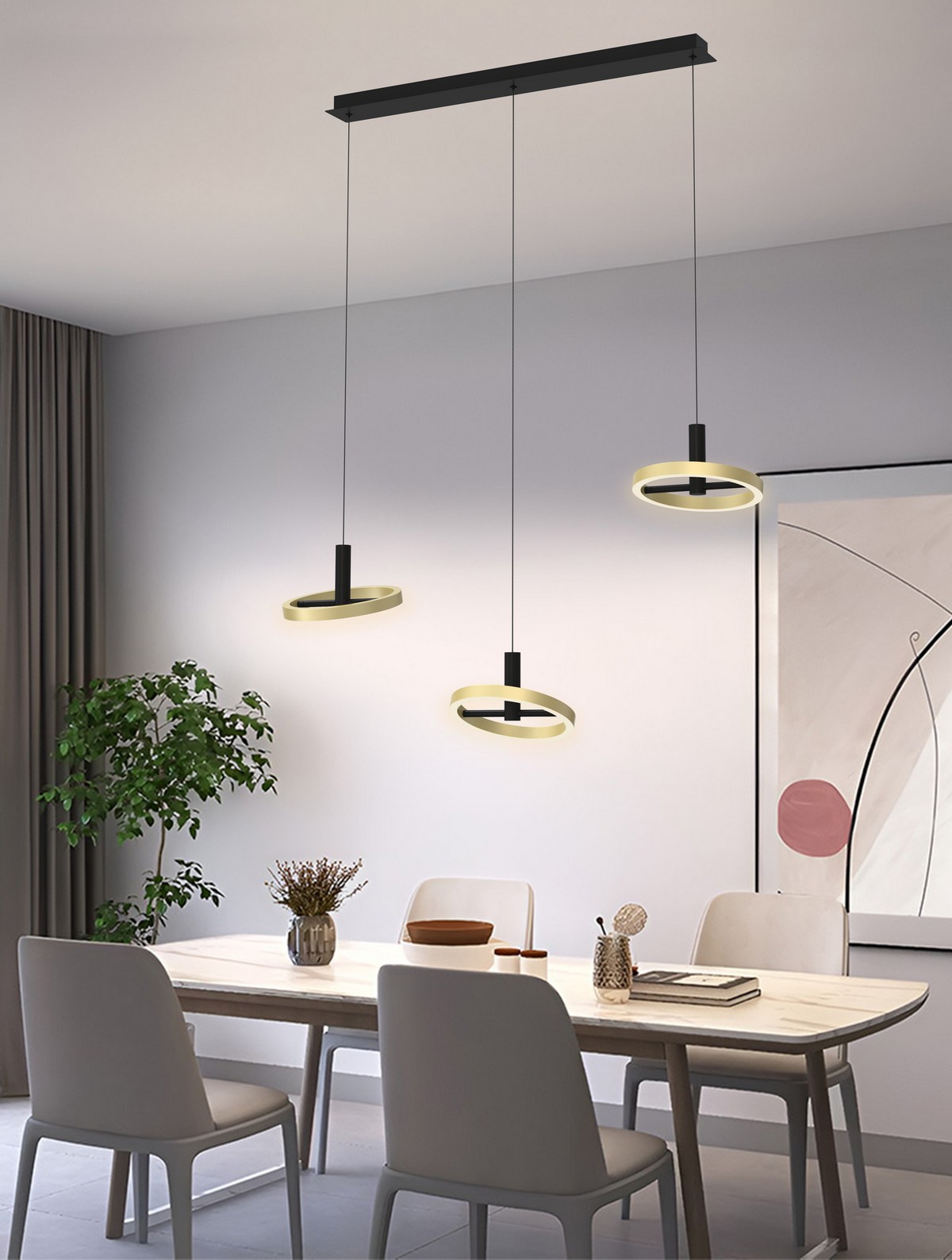 BREST - Lampa wisząca trójka prosta - 7016-304