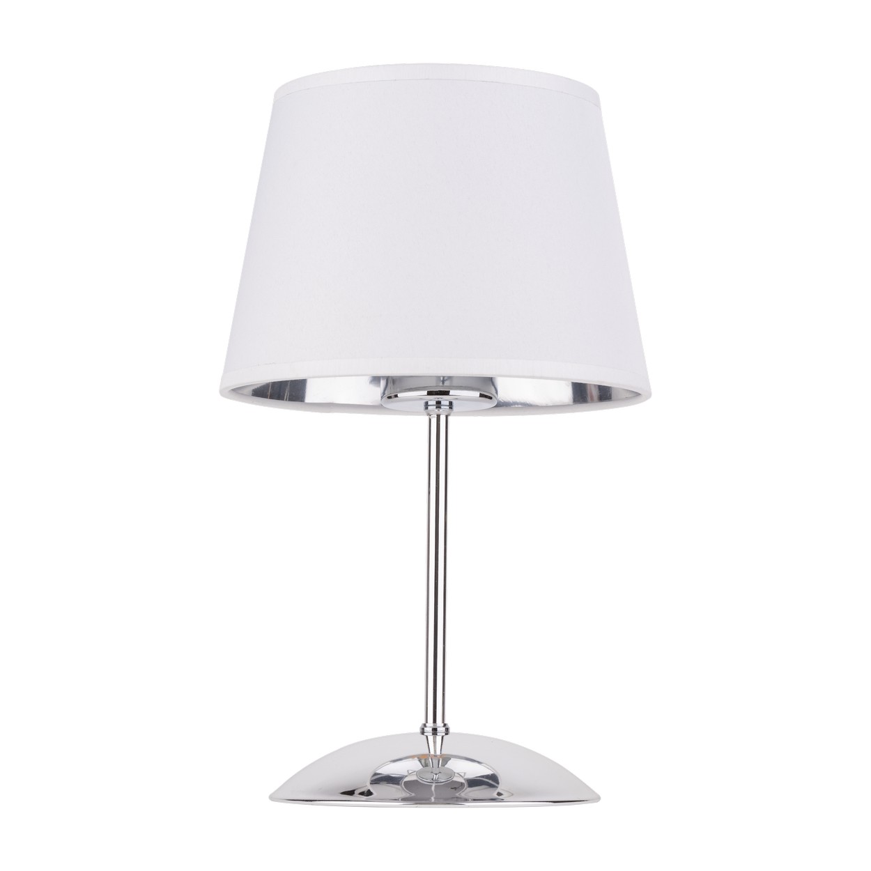 Lampka nocna GLORY chromowana z białym abażurem 33x20cm - TK_5495