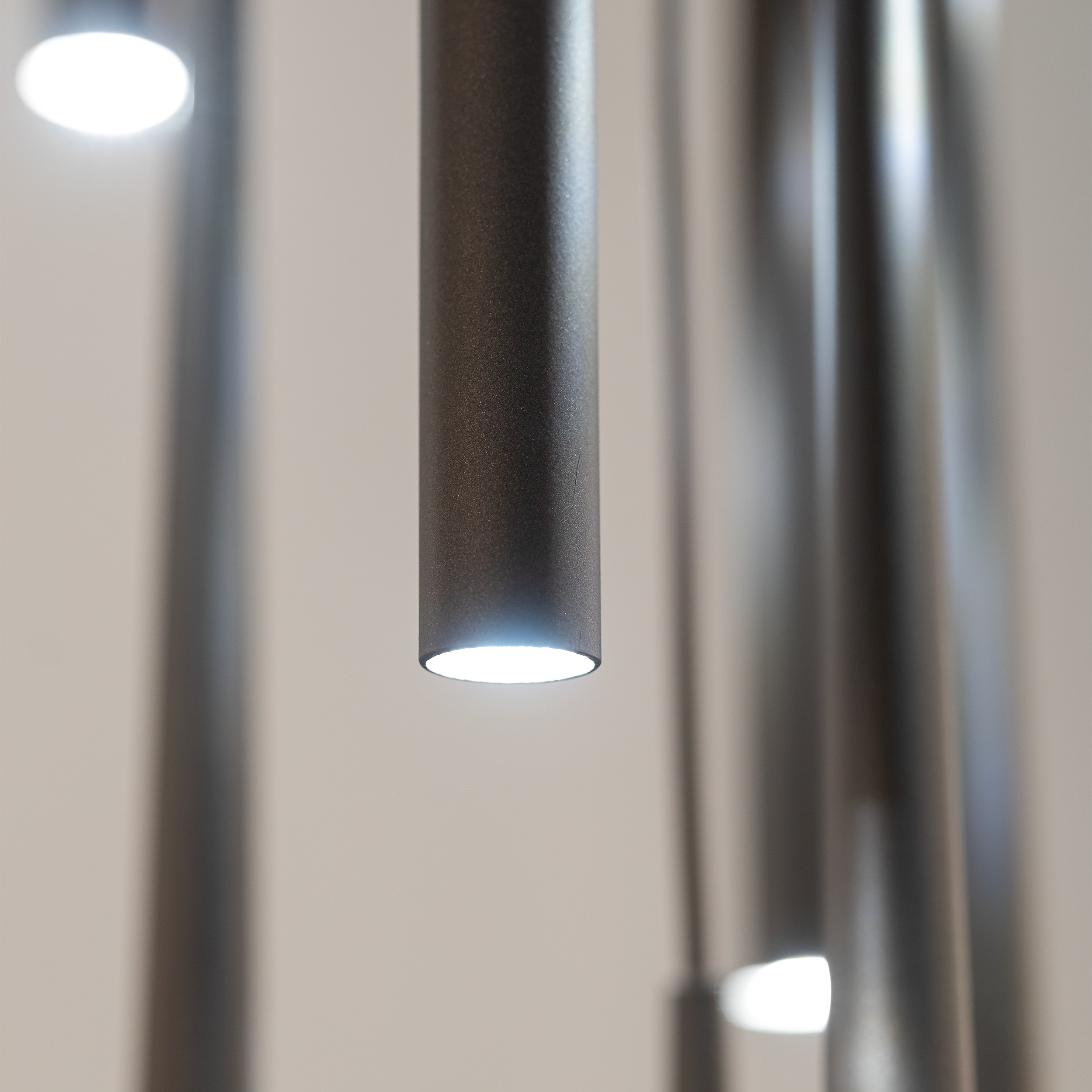 Lampa wisząca PIANO brązowa na okrągłej podstawie 140x35cm - TK_10110