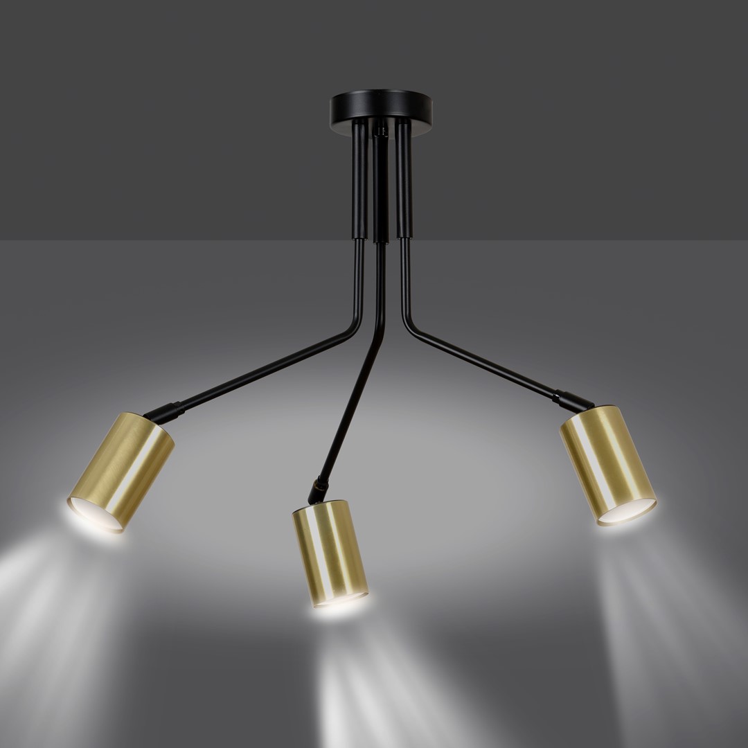 Lampa sufitowa VERNO Czarny 655/3 - 655/3