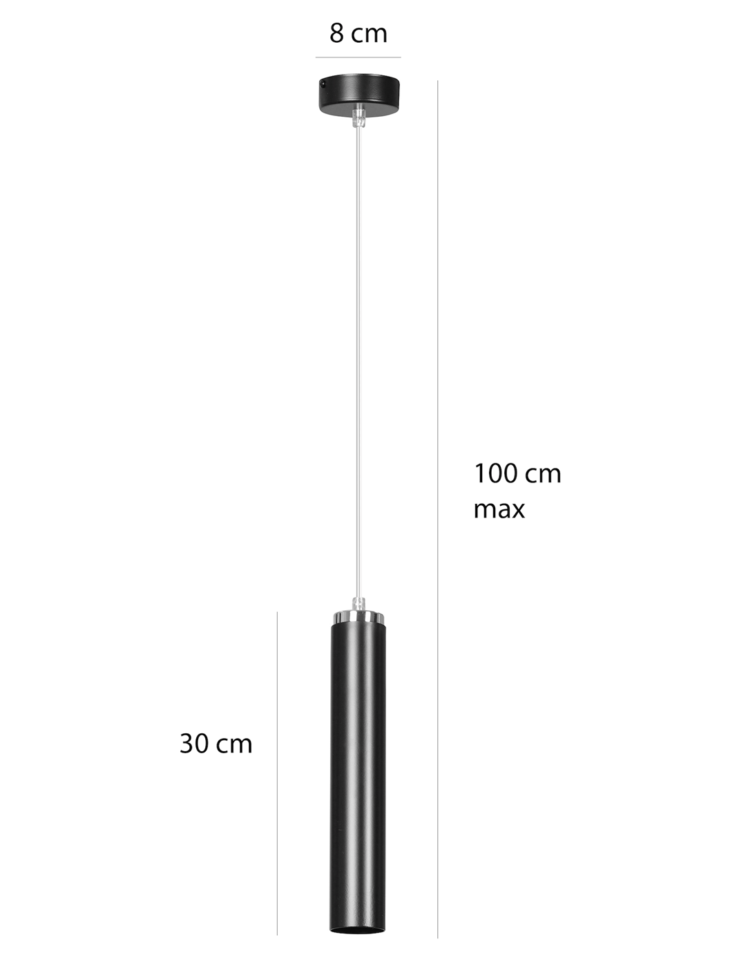 Lampa wisząca LUNA Czarny 956/1 - 956/1