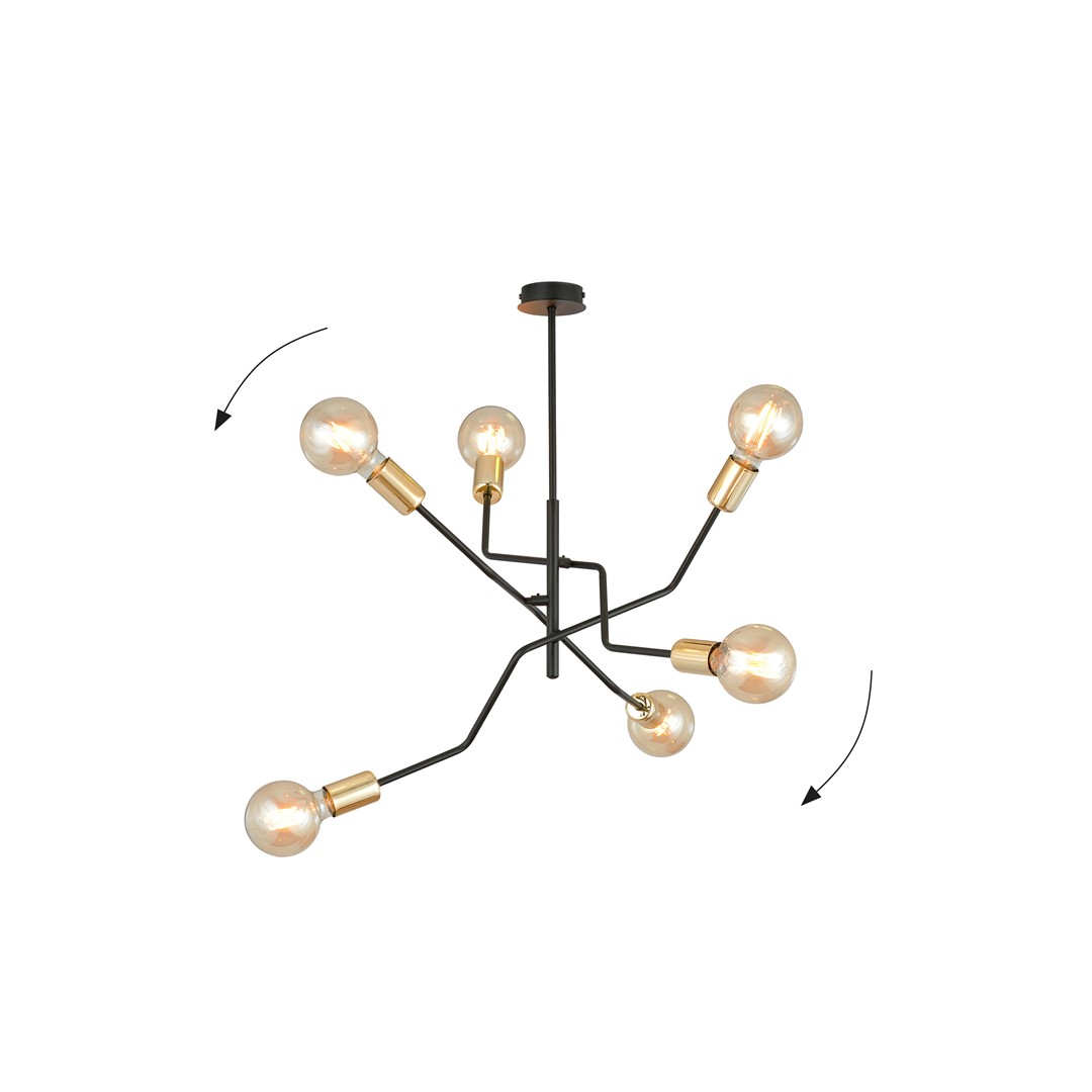 Lampa sufitowa BOLT Czarny 1125/6 - 1125/6