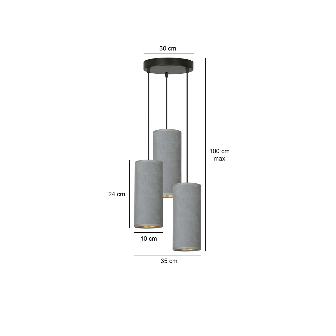 Lampa wisząca BENTE Czarny 1060/3PREM - 1060/3PREM