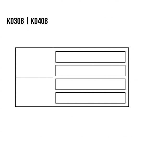 Komoda bukowa KD408 Koniak DREWMAX - 26700