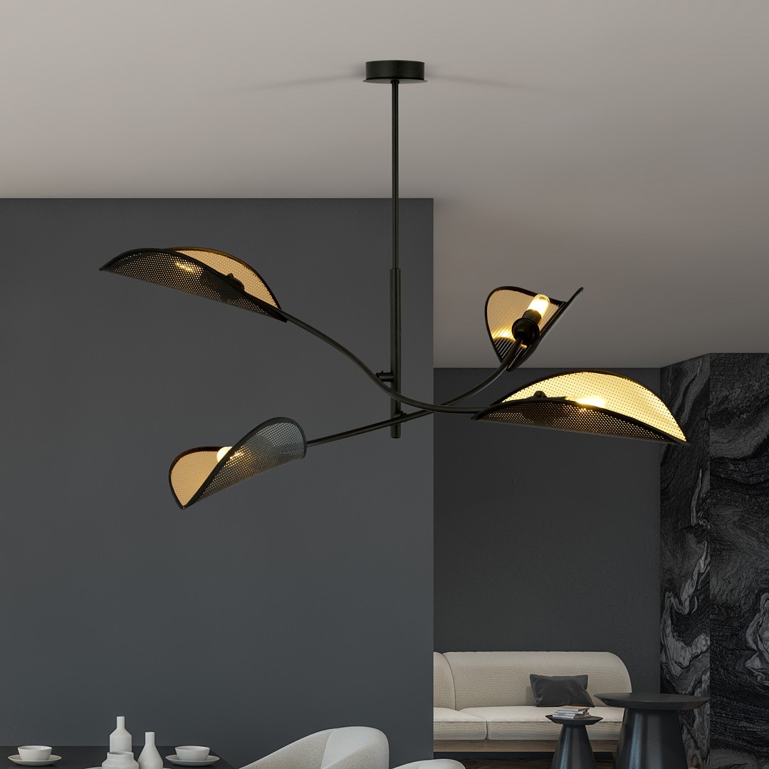 Lampa sufitowa LOTUS Czarny 1106/4 - 1106/4