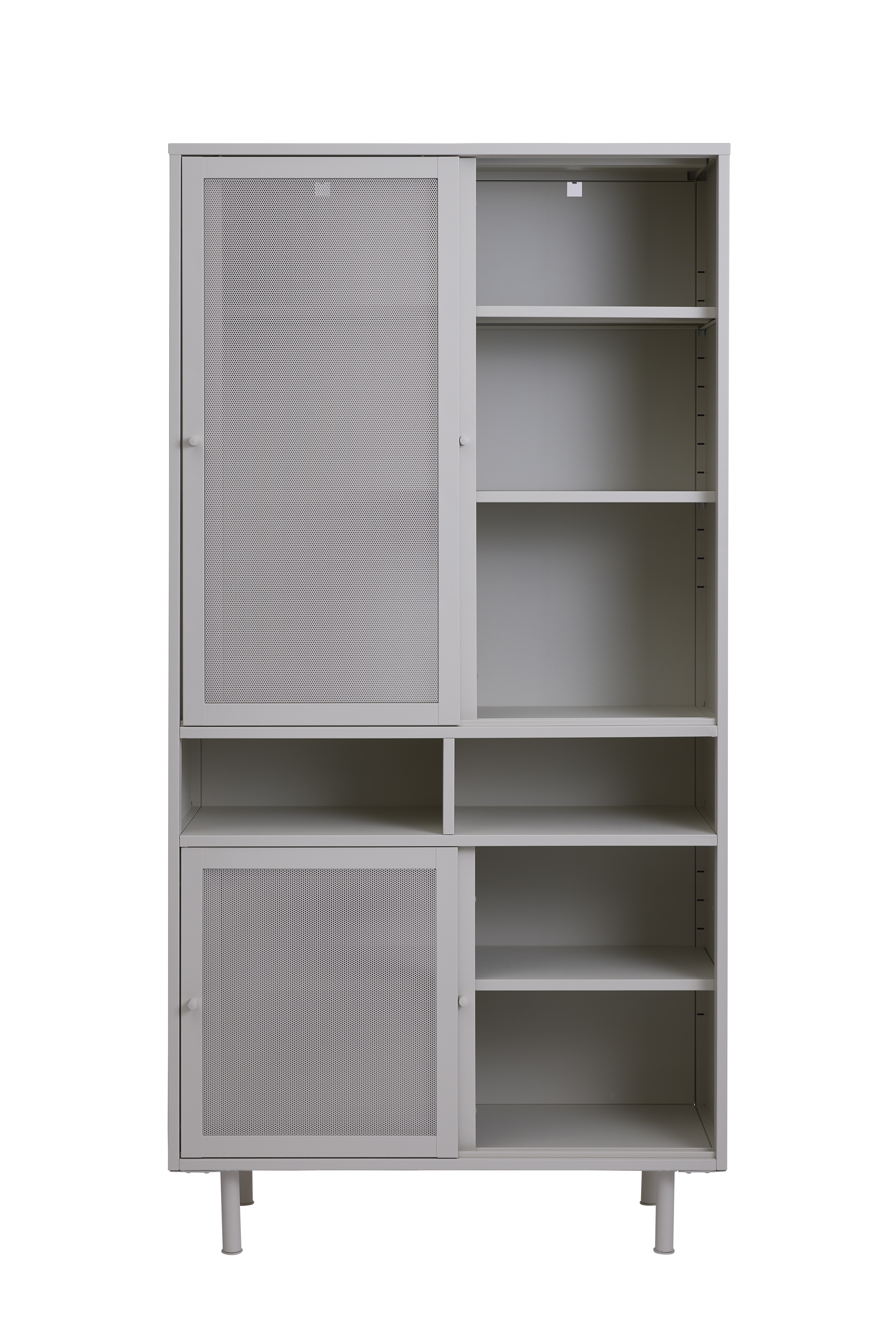 Szafka metalowa 2-drzwiowa VEEP - jasnoszara - UN_50240002
