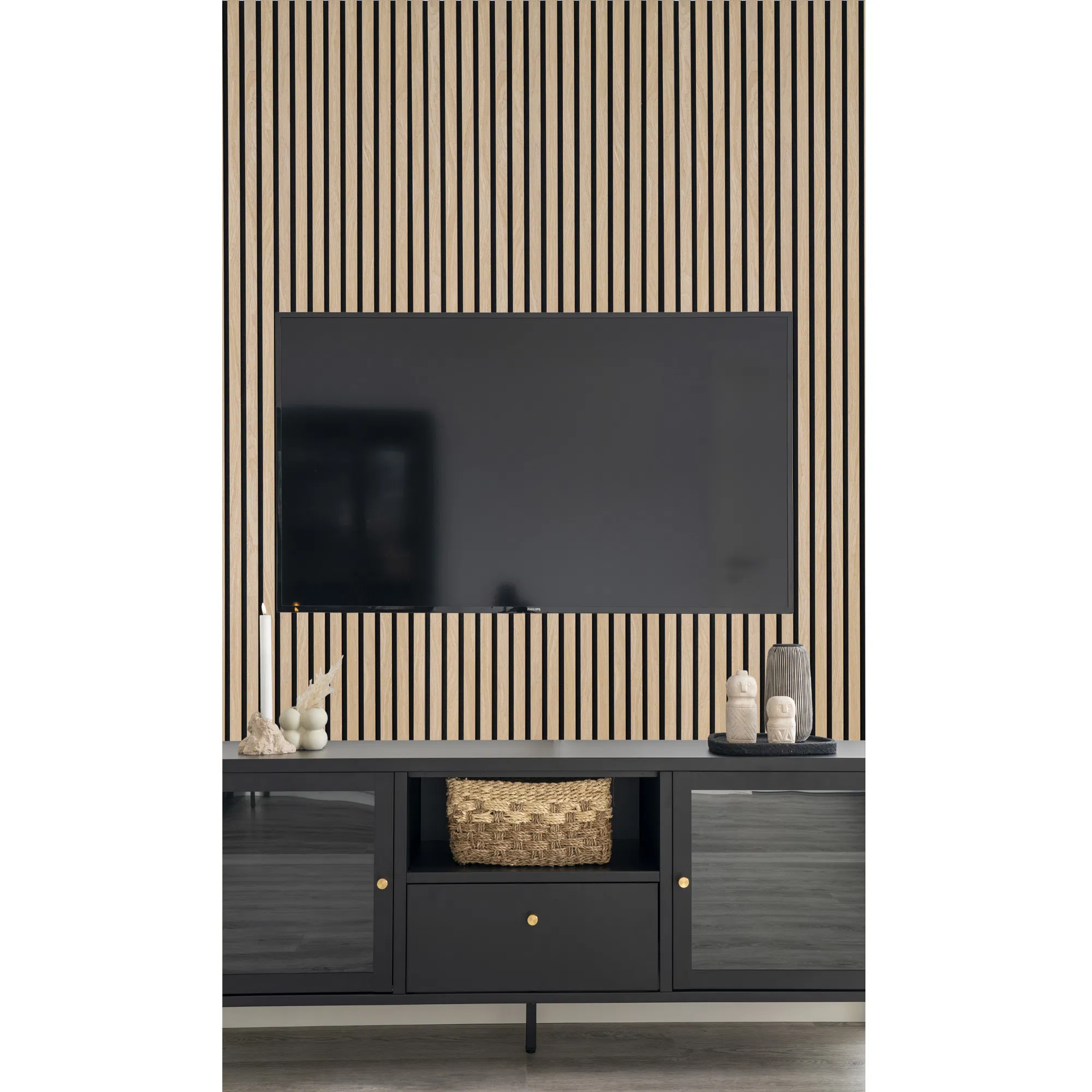 Panel dekoracyjny akustyczny ACOUSTIC lamele 240x60x2 cm dąb - 5550010