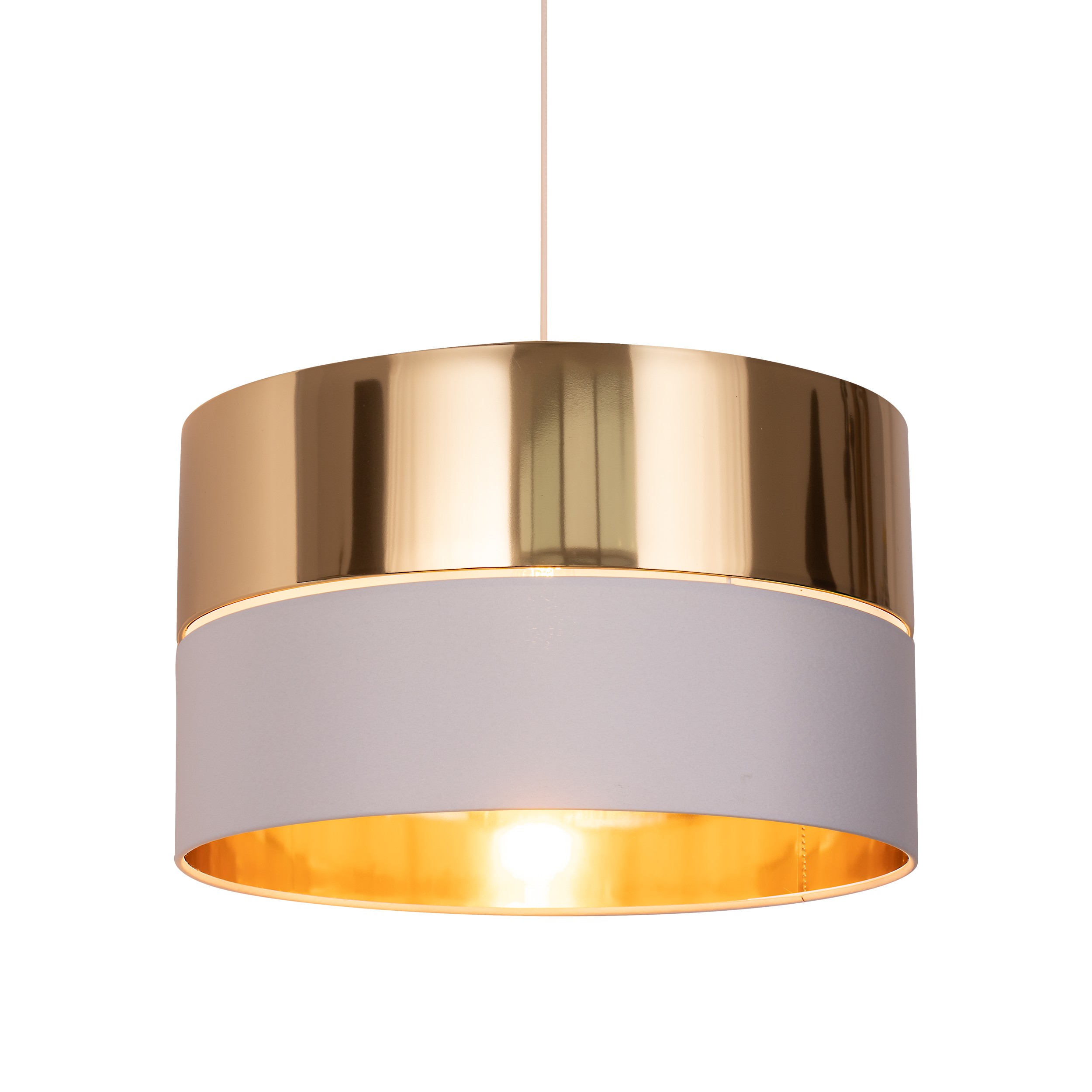 Lampa wisząca HILTON biała ze złotymi elementami 175x50cm - TK_4771