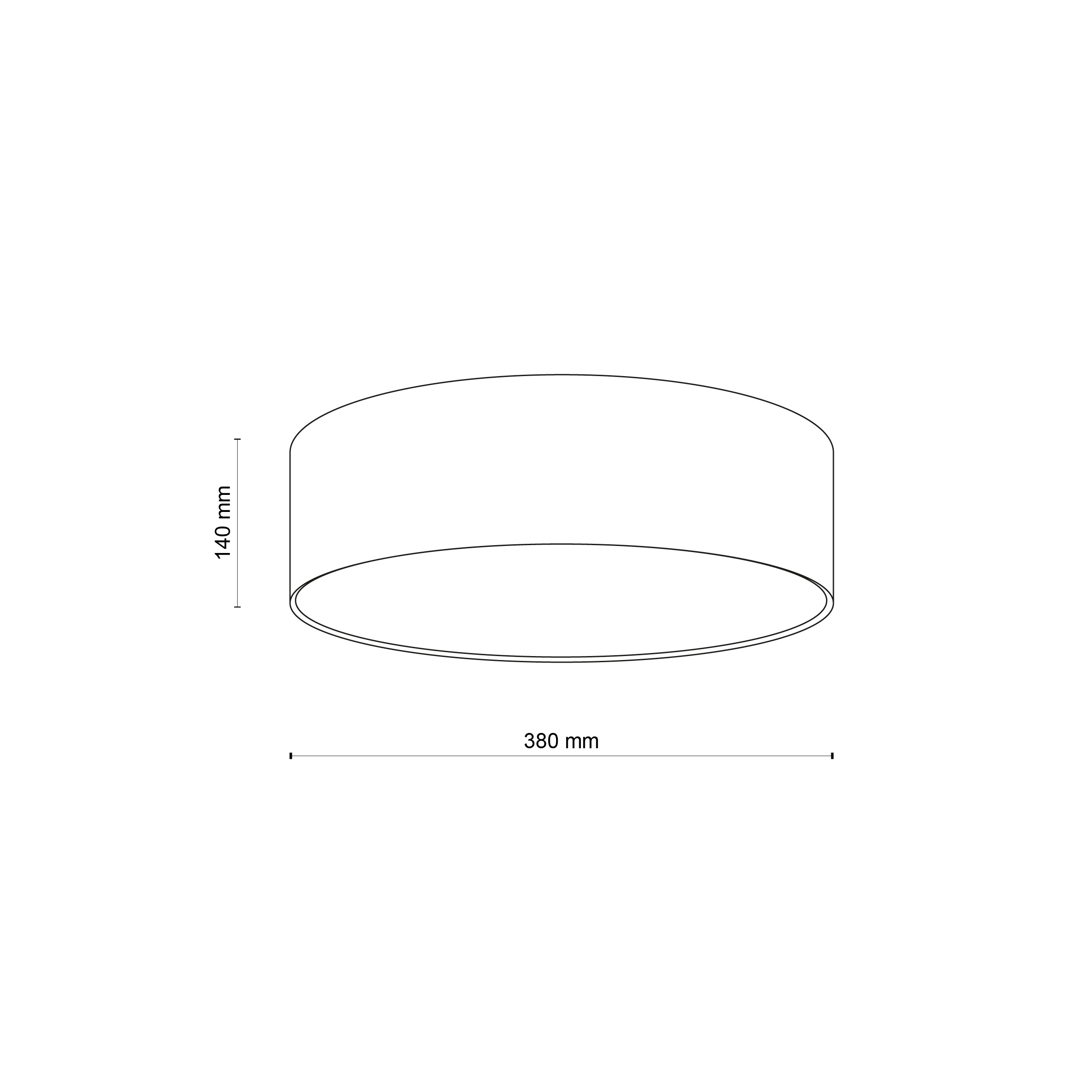 Lampa sufitowa RONDO KIDS zielona z białym kloszem okrągła 38x14cm - TK_3230