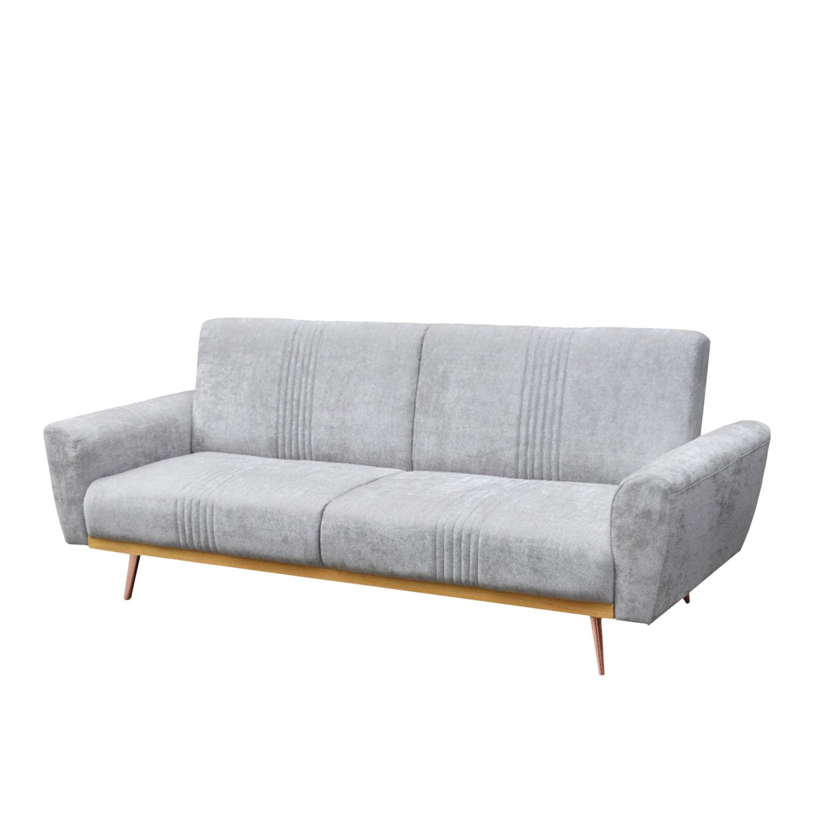 Sofa 3-osobowa z funkcją spania SAMTIGE szara 212x84x86.5 cm - HO_219791