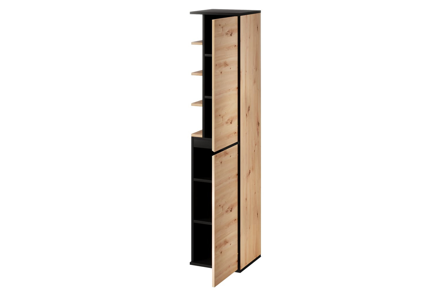 MOSSA 69 Szafka wisząca 2D P dąb artisan/czarny - WG-100-1830
