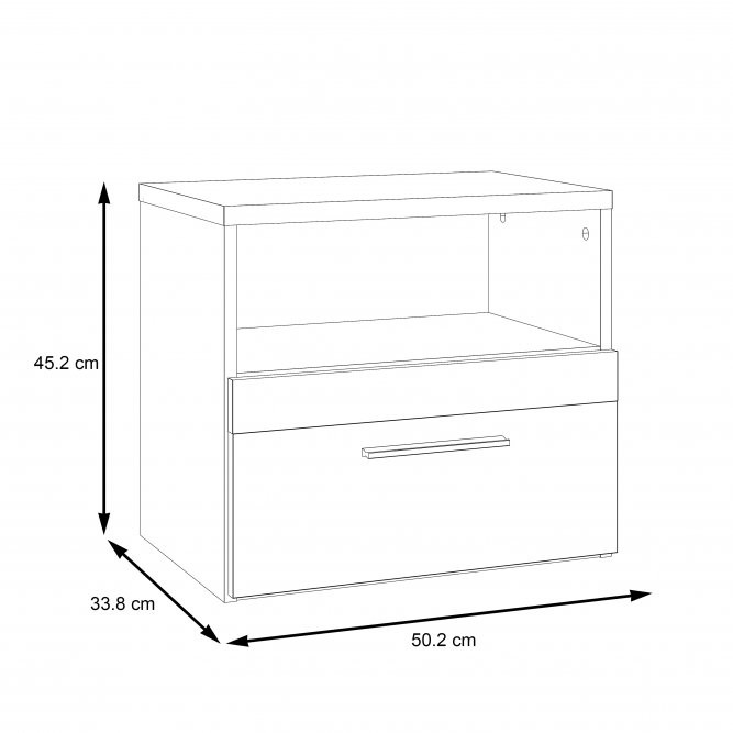 Szafka nocna loft DALATE Dąb Katania FORTE - DQLK011-M301