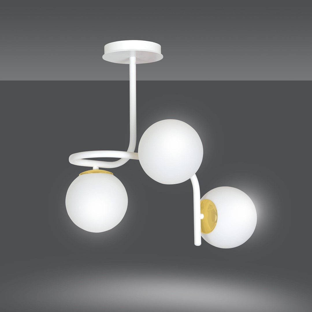 Lampa sufitowa RAGNAR Biały/Złoty 1033/3 - 1033/3