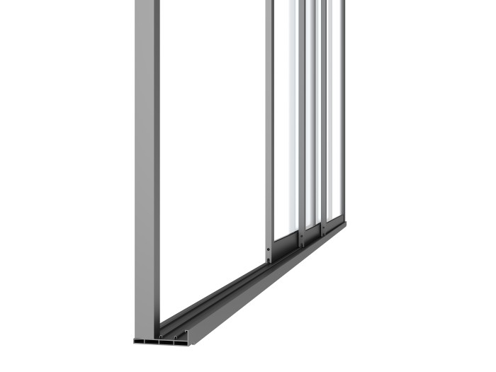 Drzwi przesuwne szklane LUXE 270x218cm do 3m antracyt - MI_5905610251550