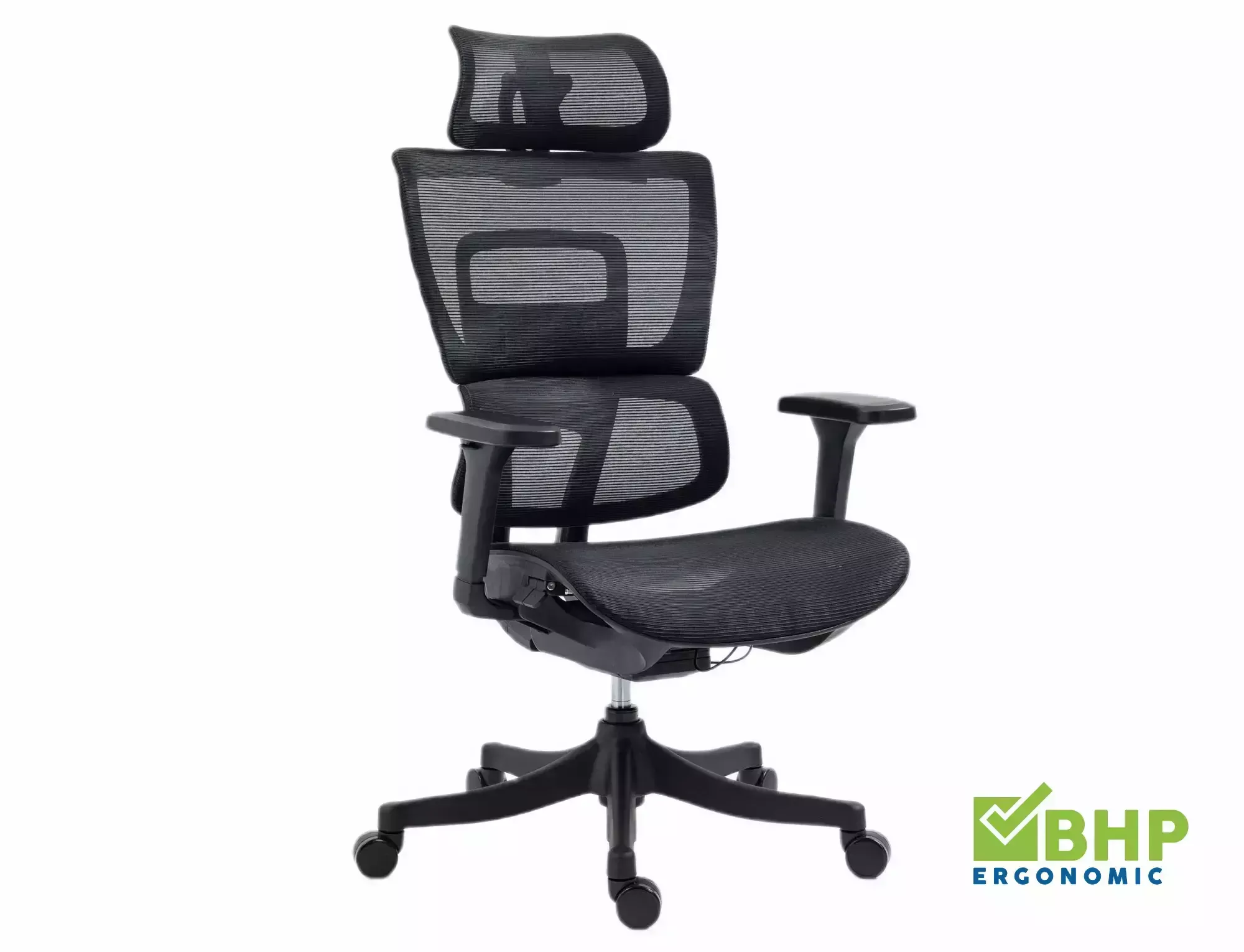 Fotel obrotowy biurowy WINNER z zagłówkiem ergonomiczny czarny