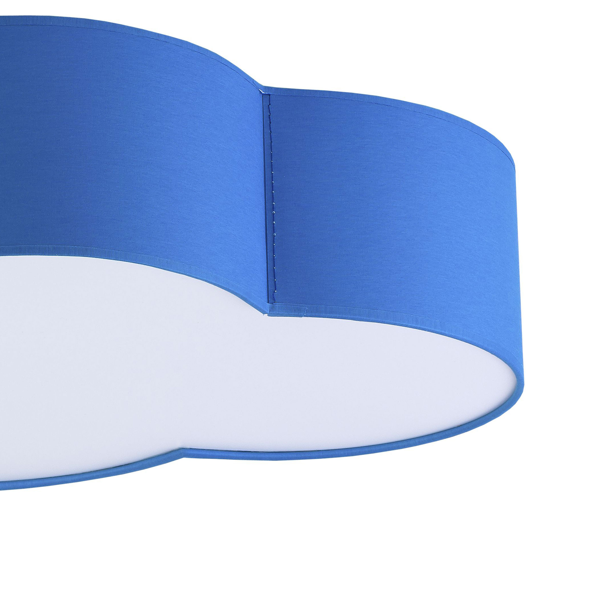 Lampa sufitowa CLOUD niebieska z tkaniny w kształcie chmury 62x45x13cm - TK_1534