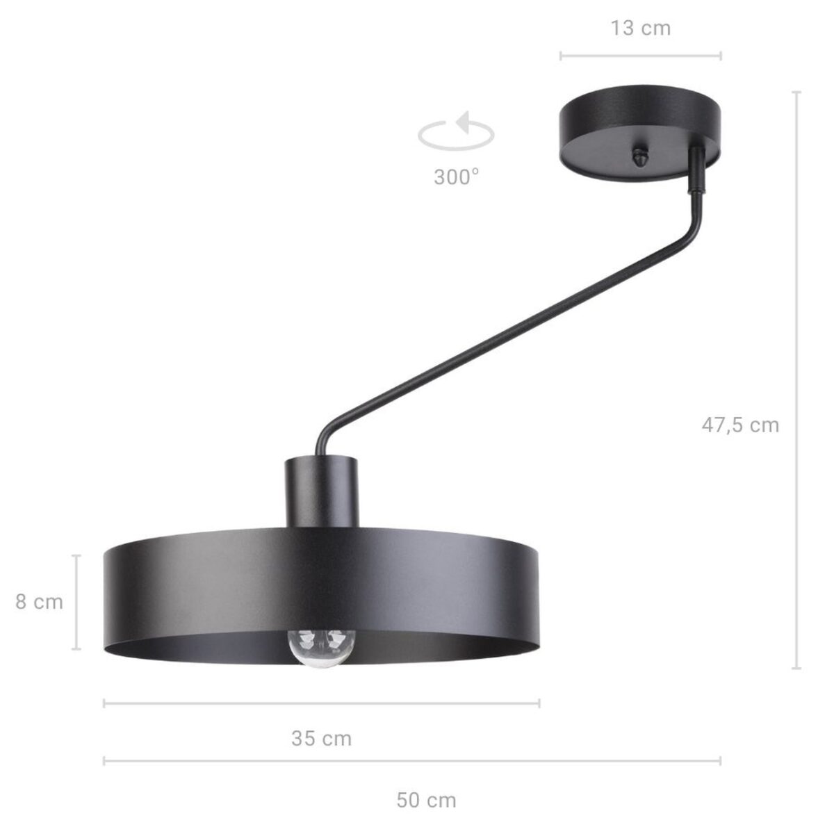 JUMBO 1 CZARNY plafon - SI_31529