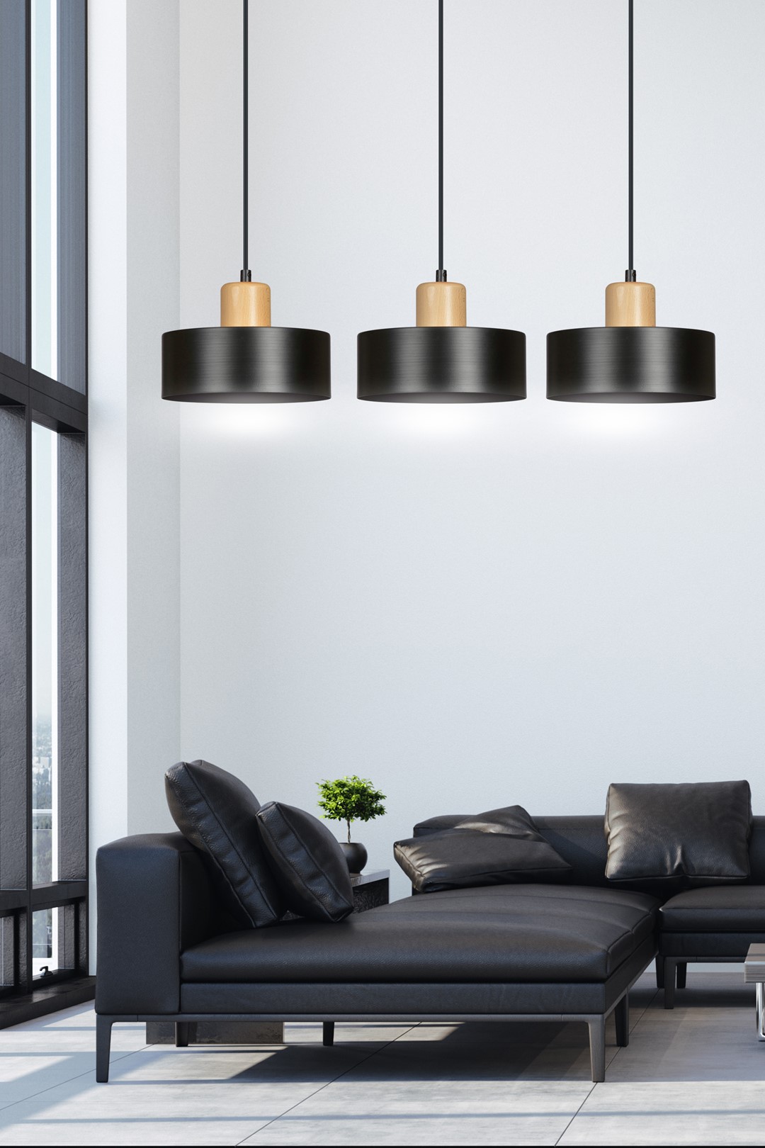 Lampa wisząca  TORIN Czarny 1046/3 - 1046/3