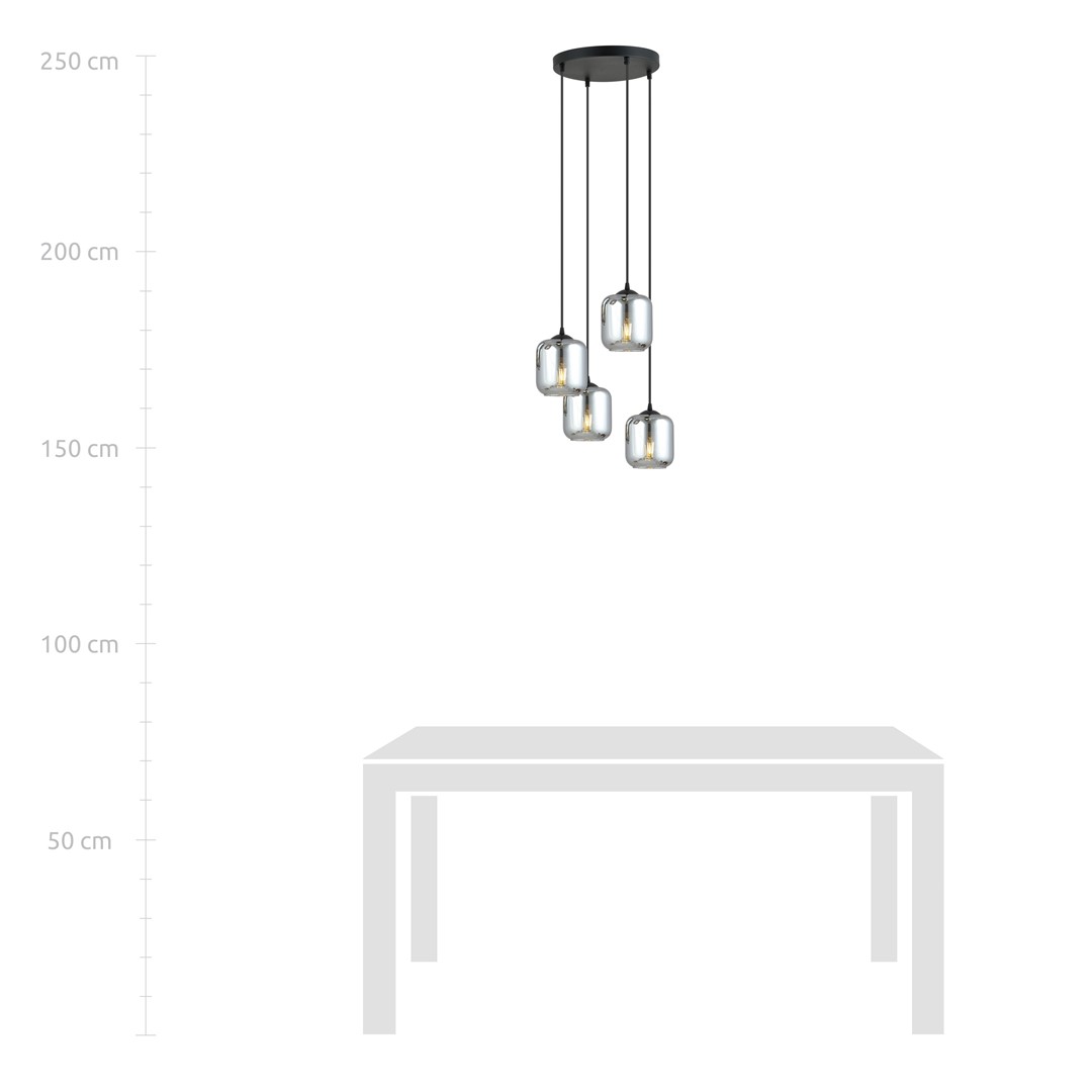 Lampa wisząca STORM Czarny 1176/4PREM - 1176/4PREM