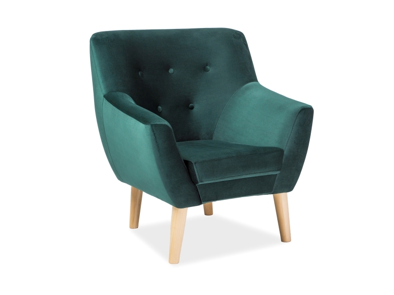 Fotel Nordic 1 Velvet zielony - NORDIC1V78