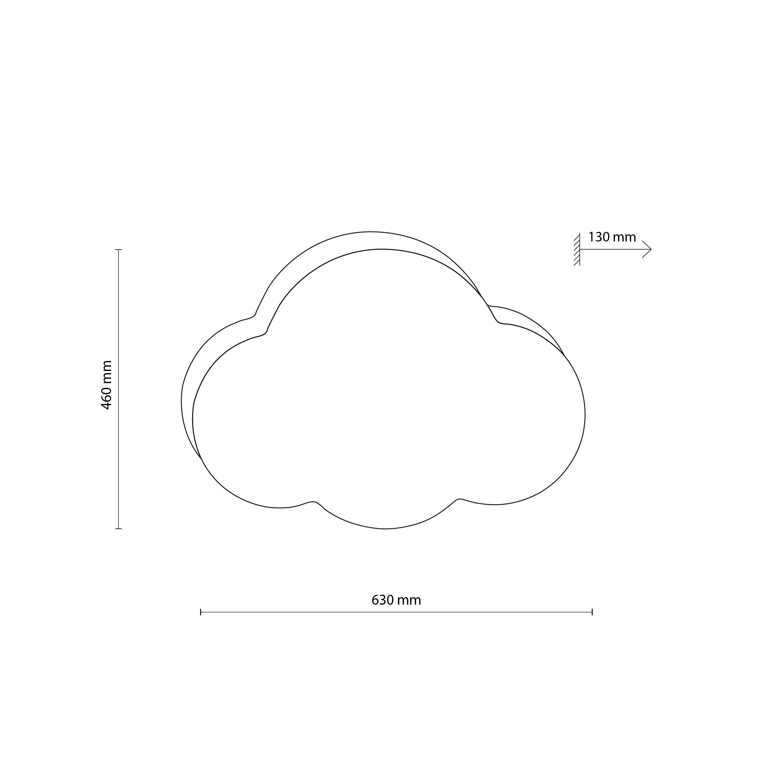 Plafon / Kinkiet CLOUD biały z tkaniny w kształcie chmury 62x45x13cm - TK_1533
