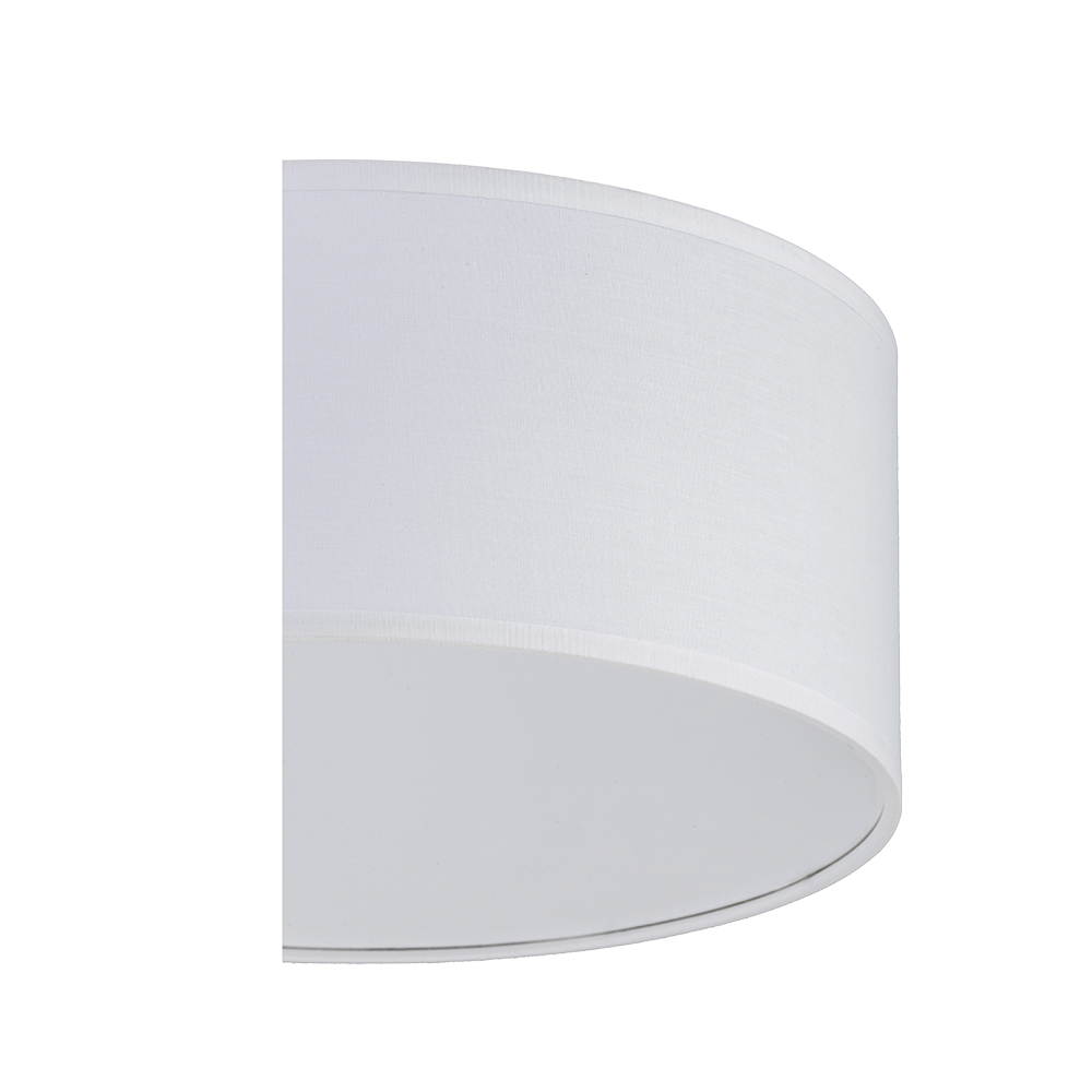 Lampa sufitowa RONDO biała z tkaniny okrągła 30x13cm - TK_3330