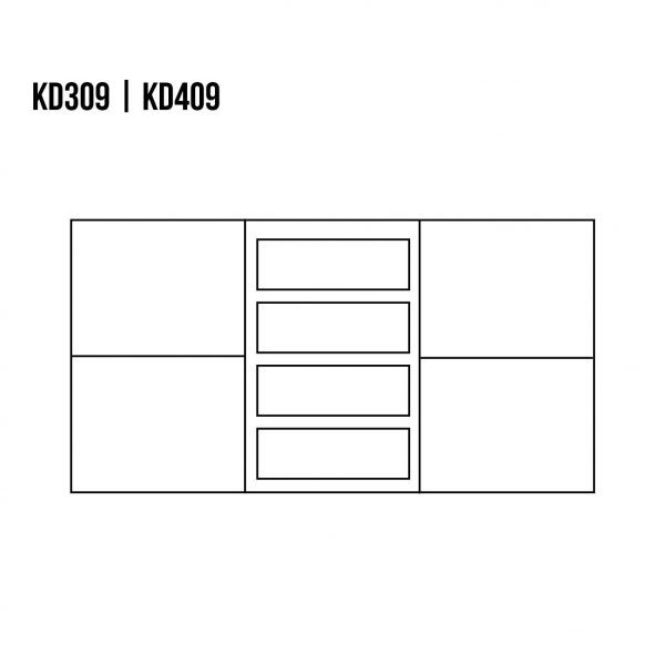 Komoda dębowa KD309 Miodowy DREWMAX - 33977