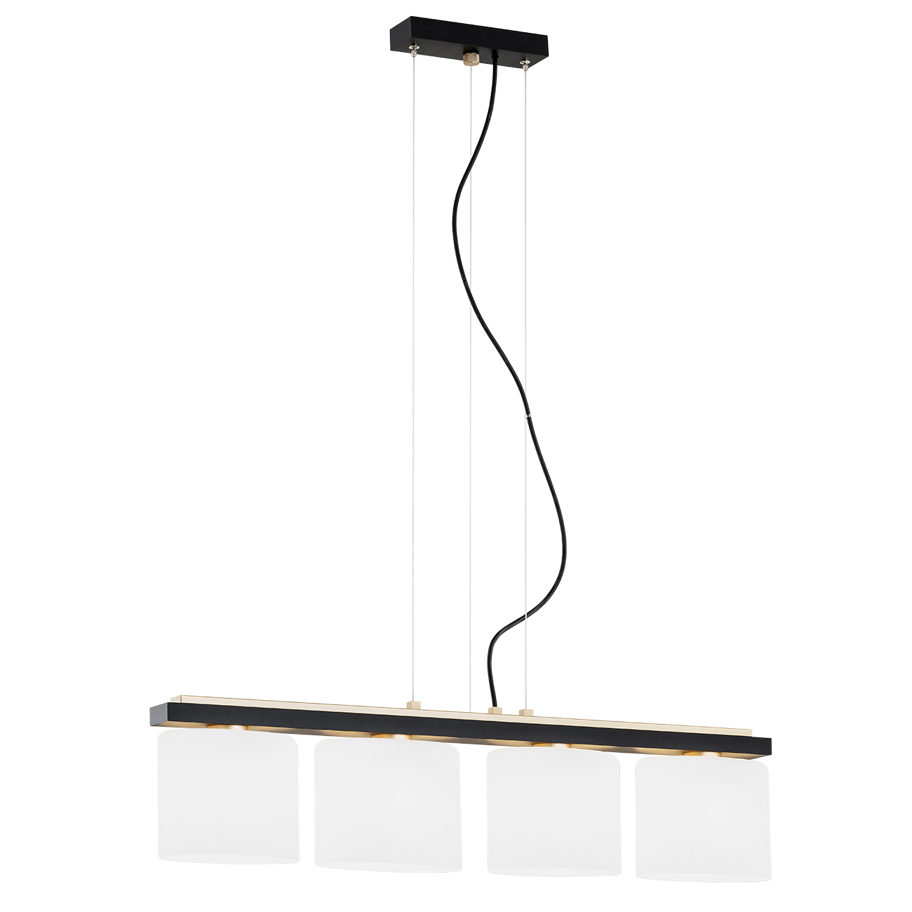 Lampa wisząca CANOA czarna złota biała 105 cm