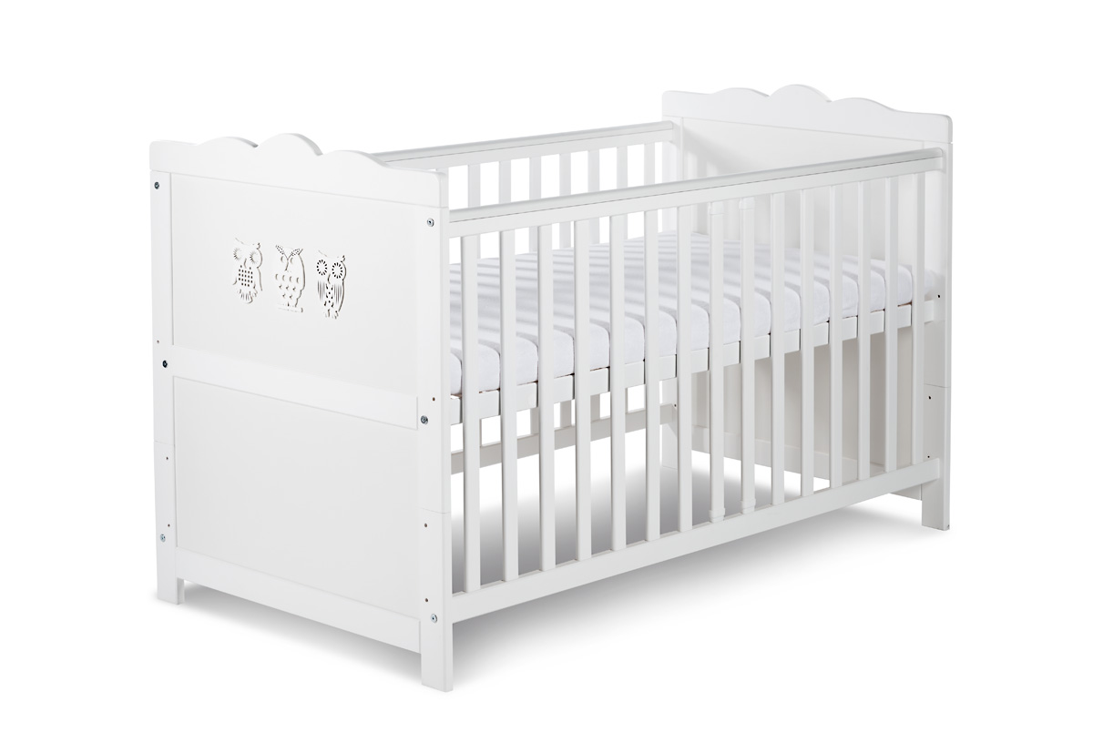 Łóżko dziecięce niemowlęce MARSELL 70x140 białe