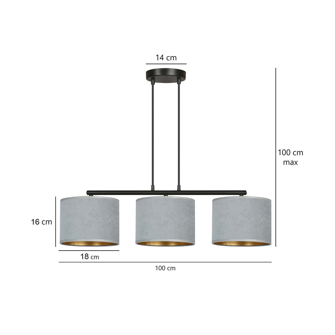 Lampa wisząca HILDE Czarny 1050/3 - 1050/3