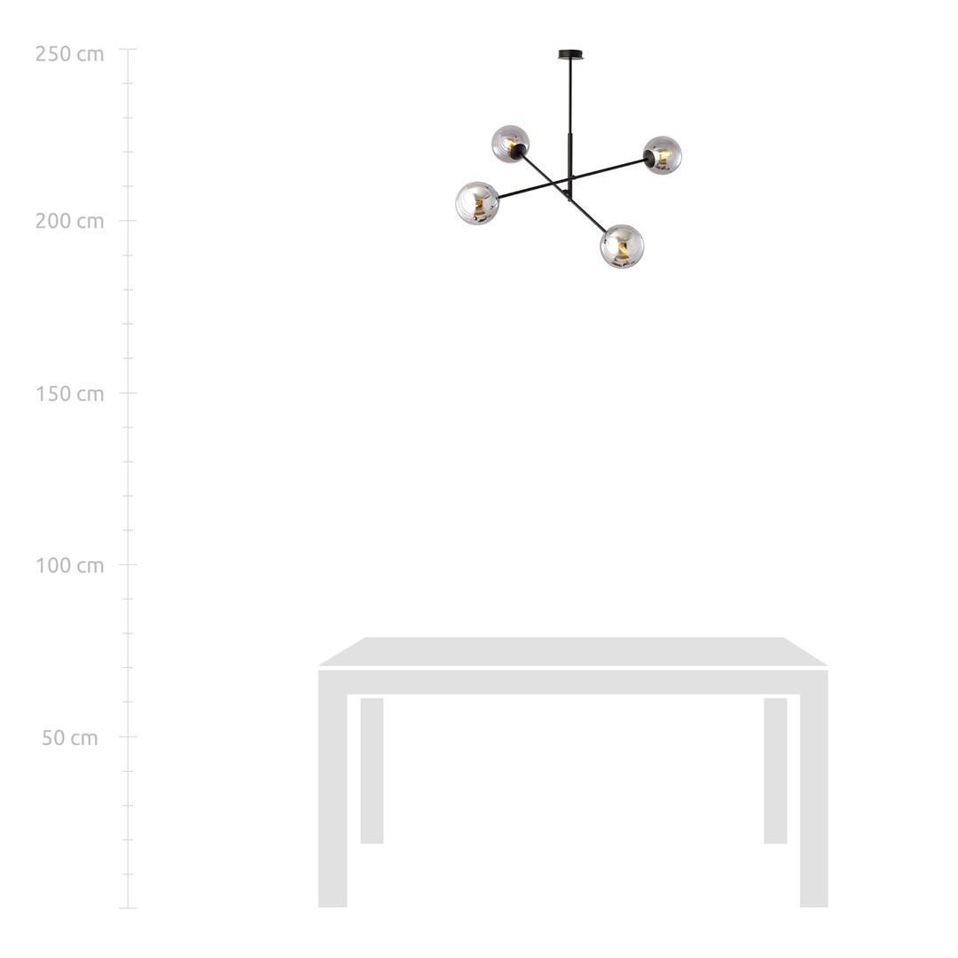 Lampa wisząca LINEAR Czarny 1167/4 - 1167/4