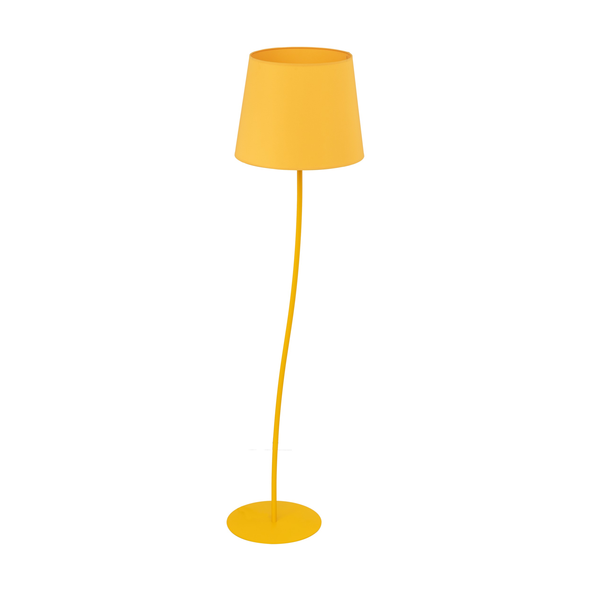 Lampa podłogowa NICOLA żółta intrygująco wygięta 150x44cm - TK_6645