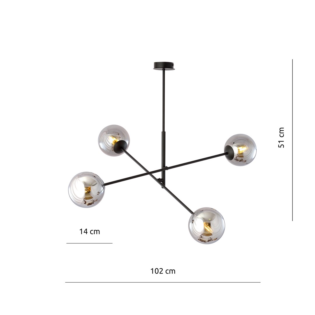 Lampa wisząca LINEAR Czarny 1167/4 - 1167/4