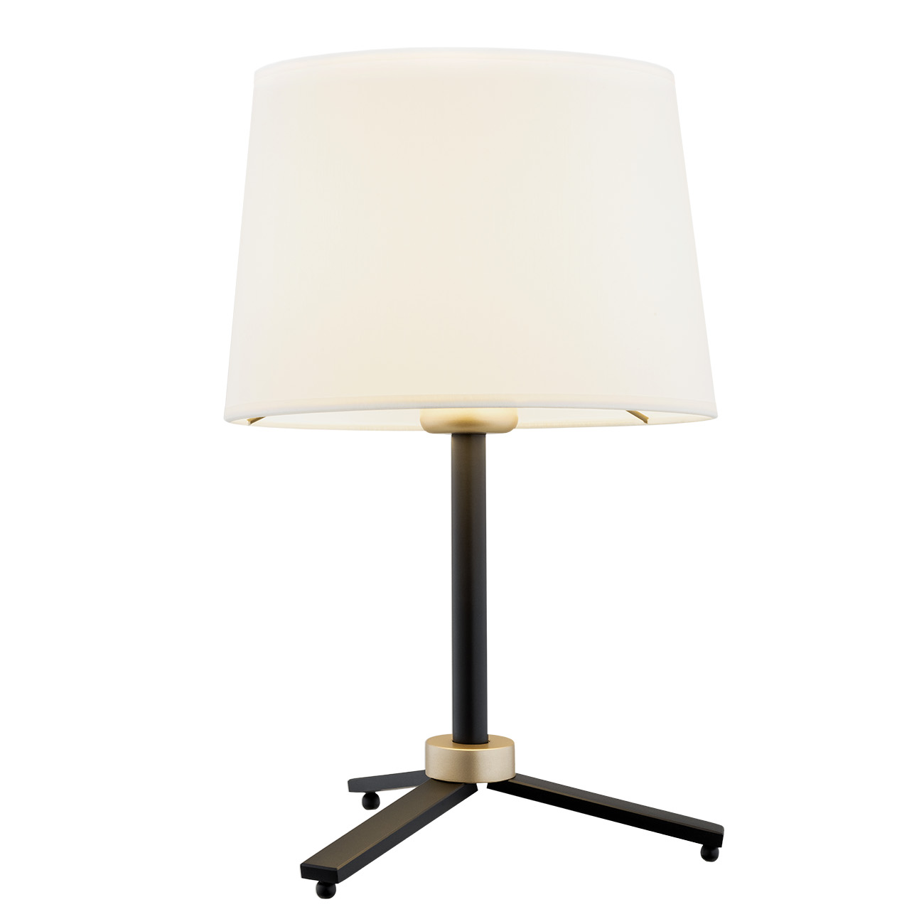 Lampa stołowa CAVALINO metalowa czarna złota kremowa 39 cm